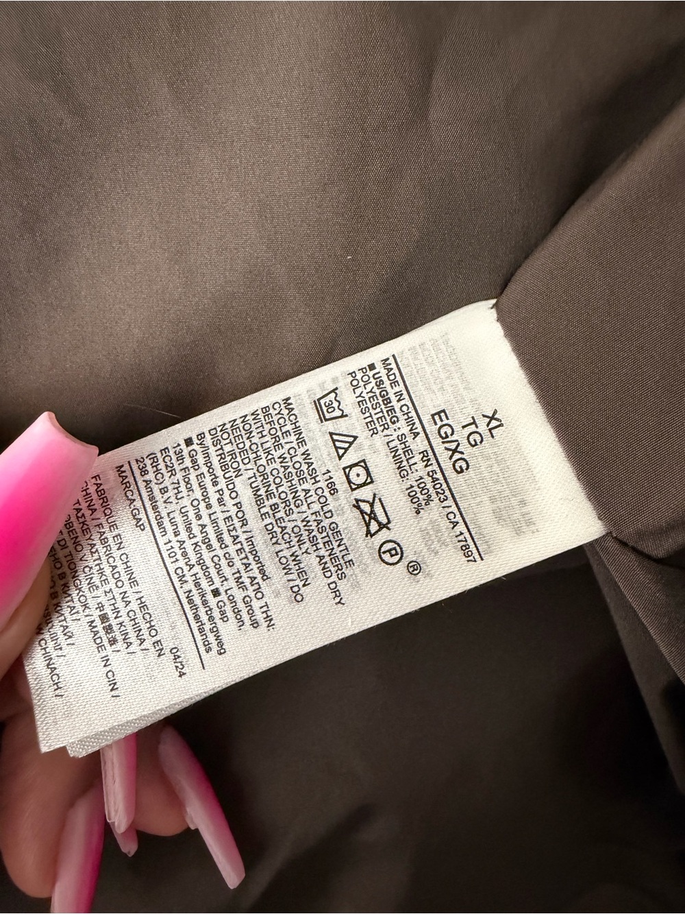 GAP Women's Charcoal Grey Teddy Sherpa Jacket Belted Long Winter Coat Size XL - Picture 5 of 5